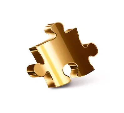 Gold puzzle Stock Illustration
