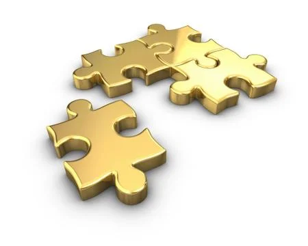 Gold puzzle Stock Illustration