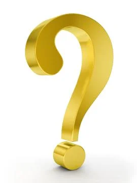 Gold question symbol Stock Illustration