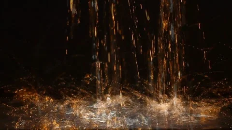 Gold rain Stock Footage 8642588