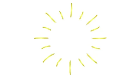 Gold ray circle 3 white Stock Footage 244382614