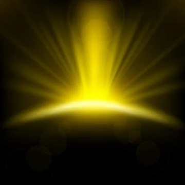 Gold Rays Rising Background, Vector Illustration 스톡 일러스트