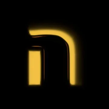 Gold realistic 3D rendering Hebrew alphabet, shiny metallic jewfish symbols and Stock Illustration
