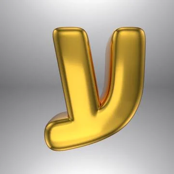 Gold realistic 3D rendering Hebrew alphabet, shiny metallic jewfish symbols and Stock Illustration