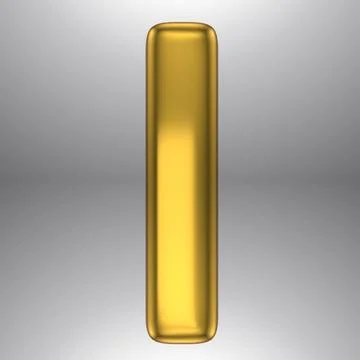 Gold realistic 3D rendering Hebrew alphabet, shiny metallic jewfish symbols and Stock Illustration