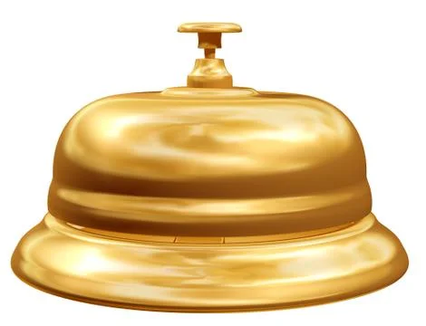 Gold reception bell Stock Illustration