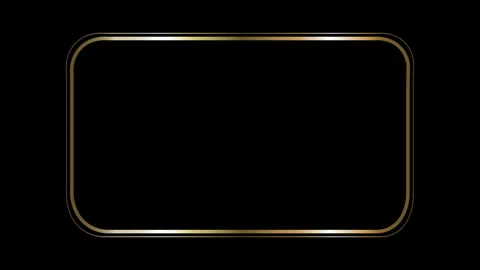 Gold Rectangle Frame Stock Footage 260498065