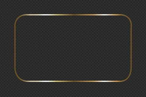 Gold Rectangle Frame Stock Illustration