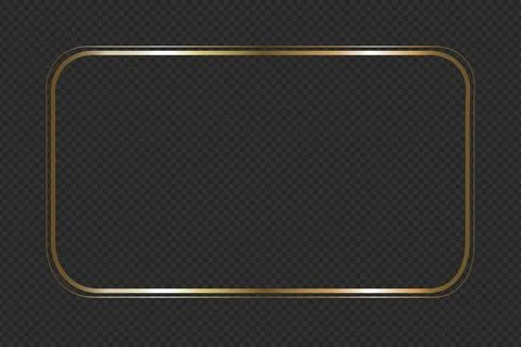 Gold Rectangle Frame  Illustrazione stock