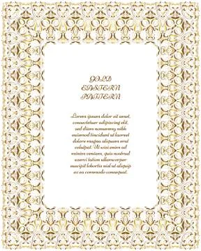 Gold rectangular frame Stock Illustration
