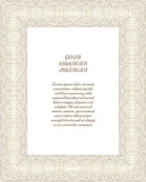 Gold rectangular frame Stock Illustration