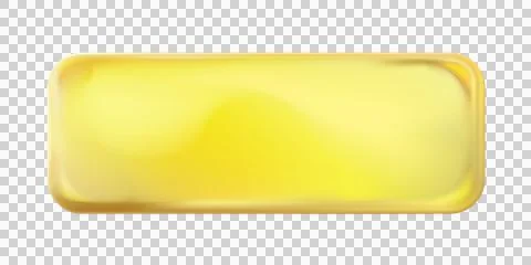 Gold rectangular painted plate isolated. Golden plank template. Png. イラスト素材