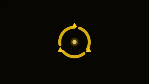Gold Recycle Loop Cycle Symbol Eco Green Animation Loop Vidéo 342610414