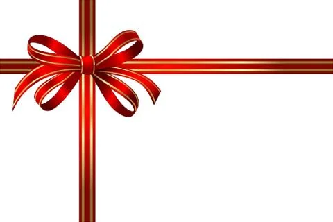 Gold-red bow Stock Illustration