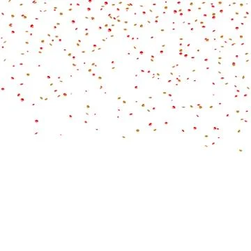 Gold red confetti background Stock Illustration