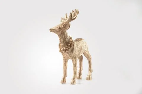 Gold Red deer, reindeer, christmas, autumn picture Stock Photos