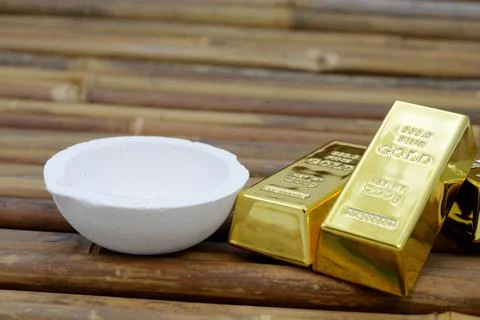 Gold Refining Crucible Stock Photos