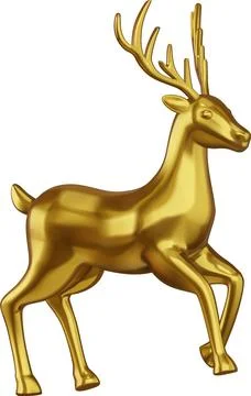 Gold reindeer Stock Illustration