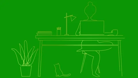 Gold remote work green Stock Footage 269123845