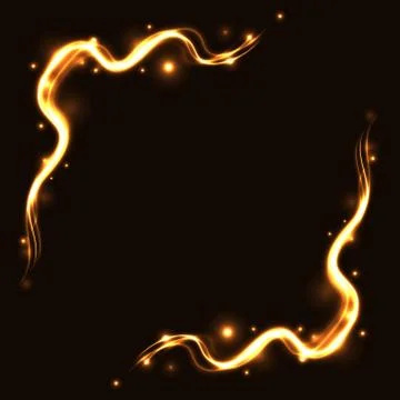 Gold ribbons tracing effect Stock Illustration