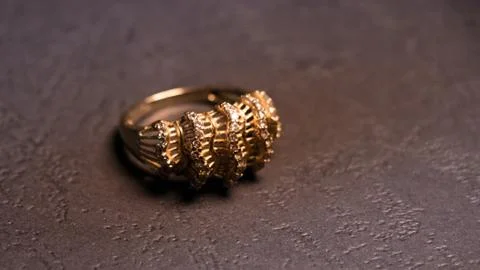 A gold ring close Stock Photos