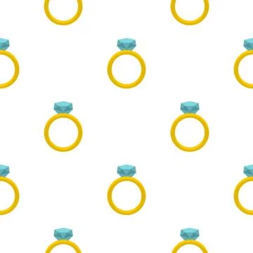 Gold ring with diamond pattern seamless Illustrazione stock