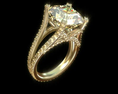 Gold ring with diamonds Video stock 1037932