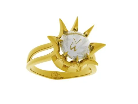 Gold ring with gem 스톡 일러스트