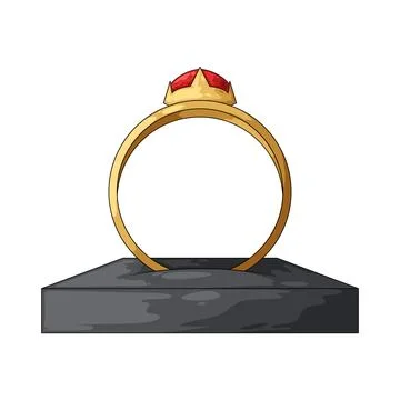 Gold ring illustration Stock Illustration