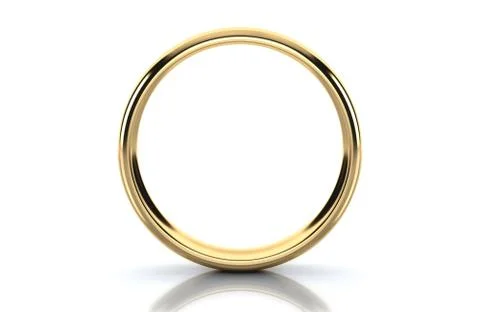 Gold ring isolated on white background Stock Illustration