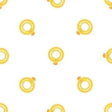 Gold ring pattern seamless vector Illustrazione stock