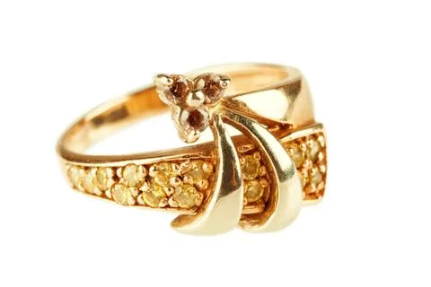 Gold ring Foto stock