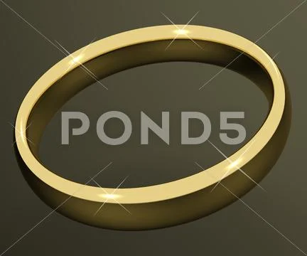 Gold ring representing love valentines and romance Stock Illustration