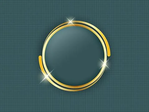 Gold ring with space for text in the middle of a dark background. Stock Illustration