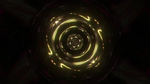 Gold Ring Tunnel VJ Loop Stock Footage 330002831