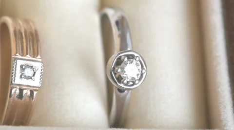 Gold rings Stock Footage 29654451
