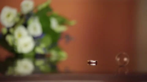 Gold rings Stock Footage 47839351