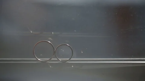 Gold Rings macro Wedding closeup shoot diamon Jewellery Video stock 93715245