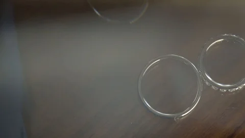 Gold Rings macro Wedding closeup shoot diamon Jewellery Video stock 93716730