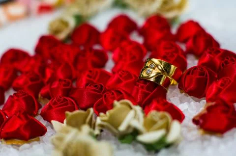 Gold Rings Foto stock