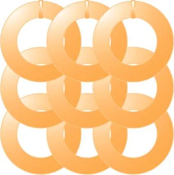 Gold rings on a white background Stock Illustration