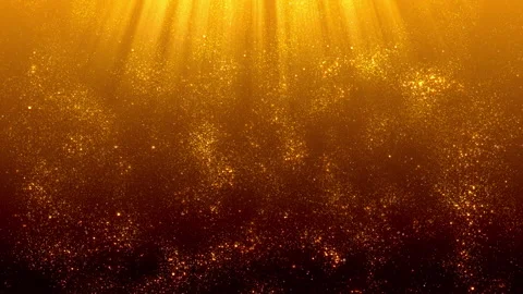 Gold Rising Particles Loop Stock Footage 229306397