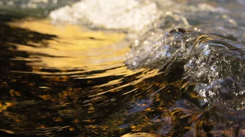 Gold river small waves Stock Footage 57485564
