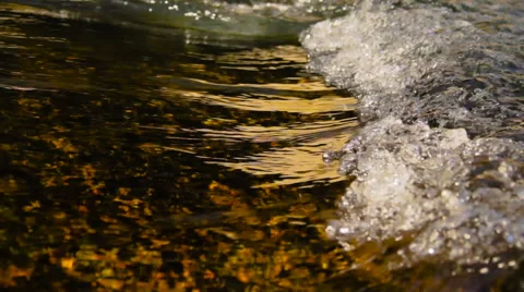 Gold river waves Stock Footage 57504733