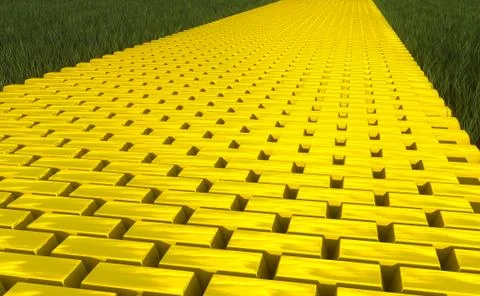 Gold road Stock Illustration