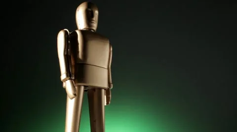 Gold Robot Stock Footage 10821078