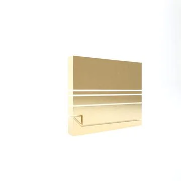 Gold Rolling paper icon isolated on white background. 3d illustration 3D rend Stock Illustration