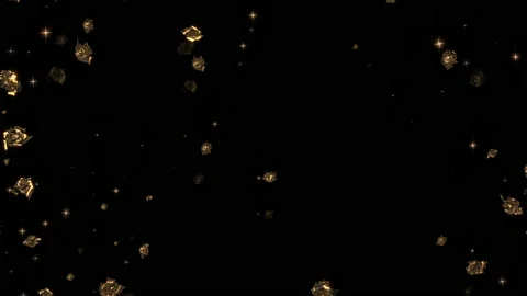 Gold rose particle loop animation Stock Footage 168336818
