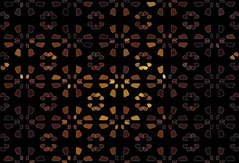 Gold roses with leaves on black, Seamless pattern. Vector. Illustrazione stock