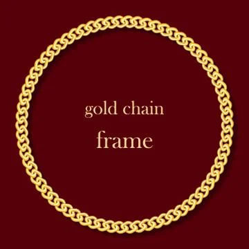 Gold round chains 5 Stock Illustration